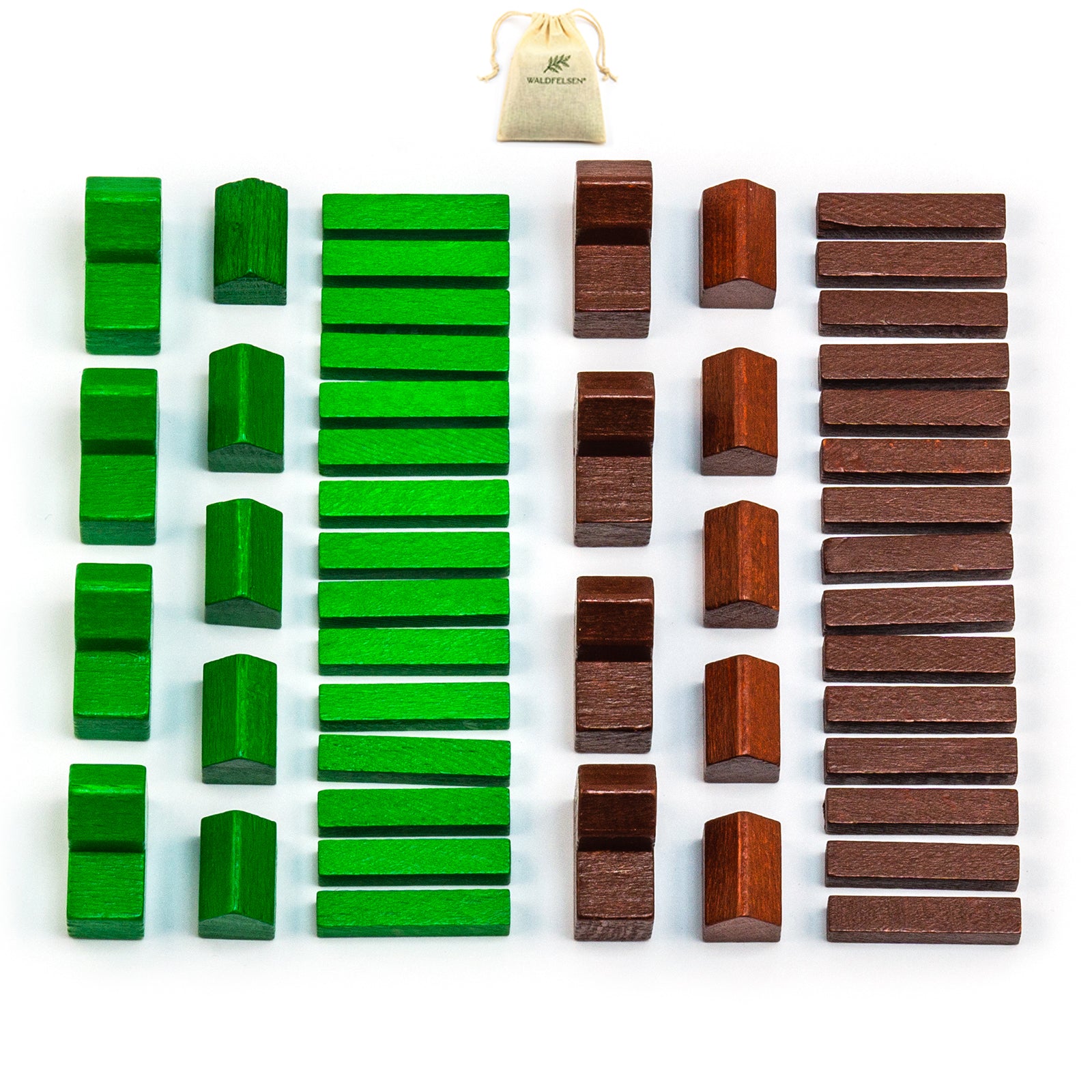 Settlers wooden figures - sets for 2 players