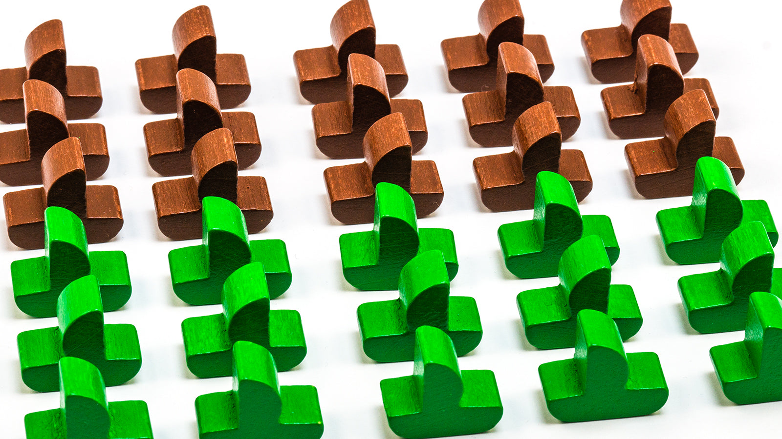 Settlers wooden figures - sets for 2 players