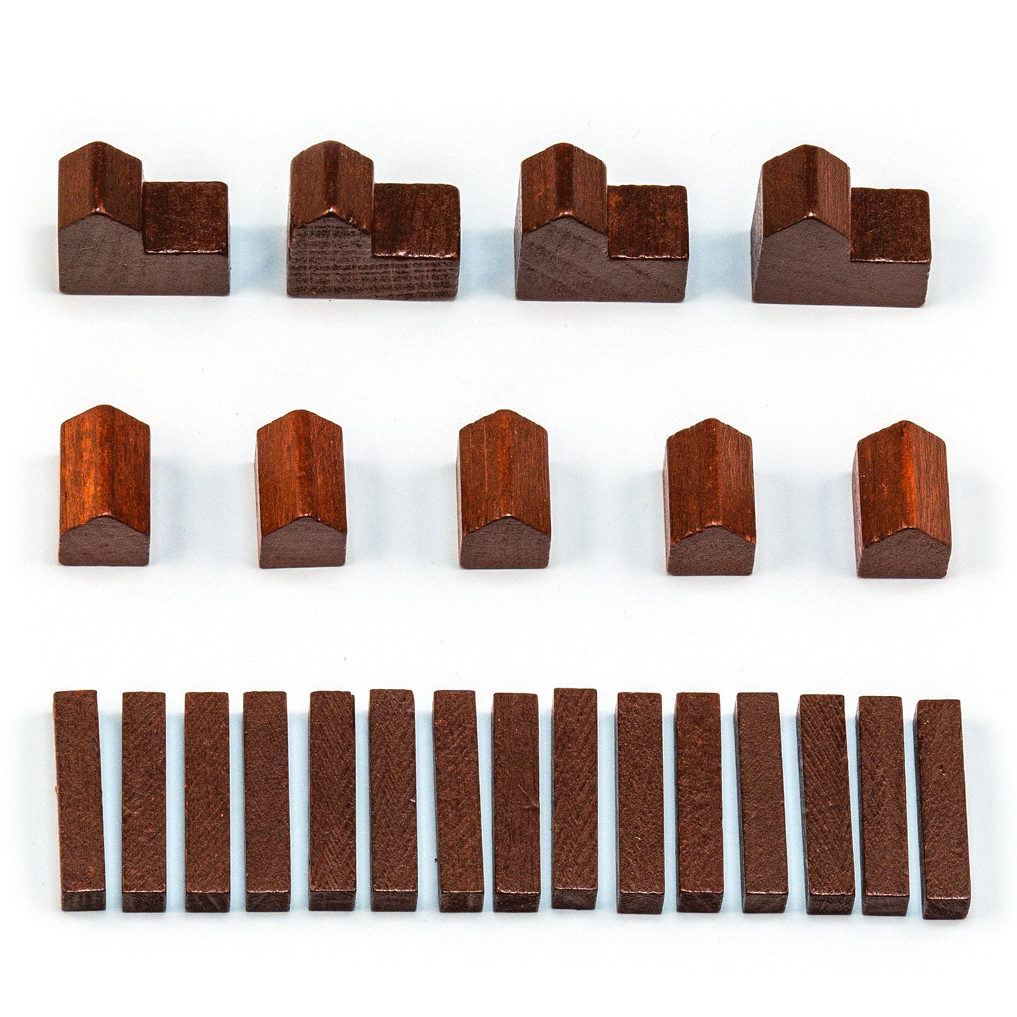 Figurines en bois Settlers - ensembles pour 1 joueur