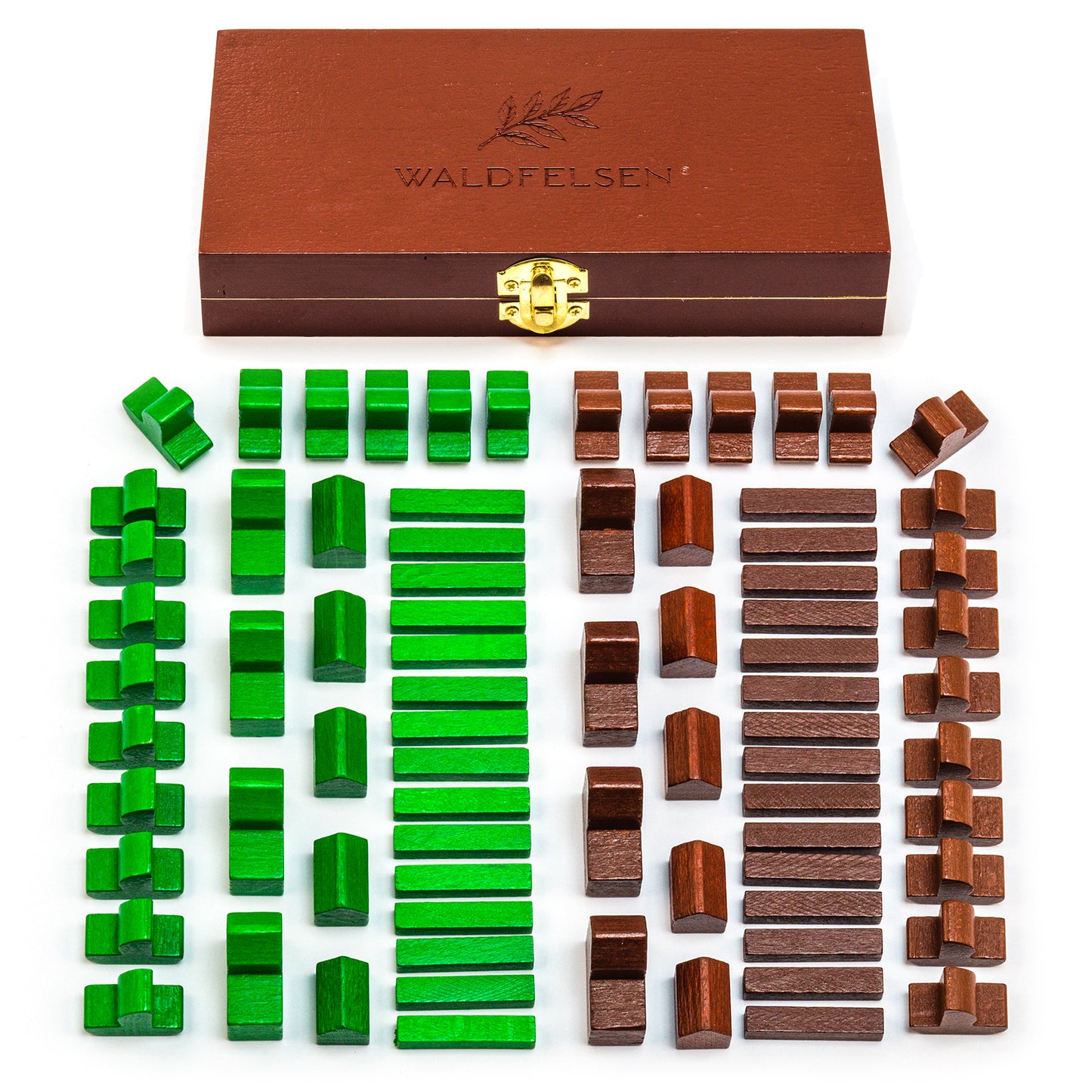 Settlers wooden figures with box