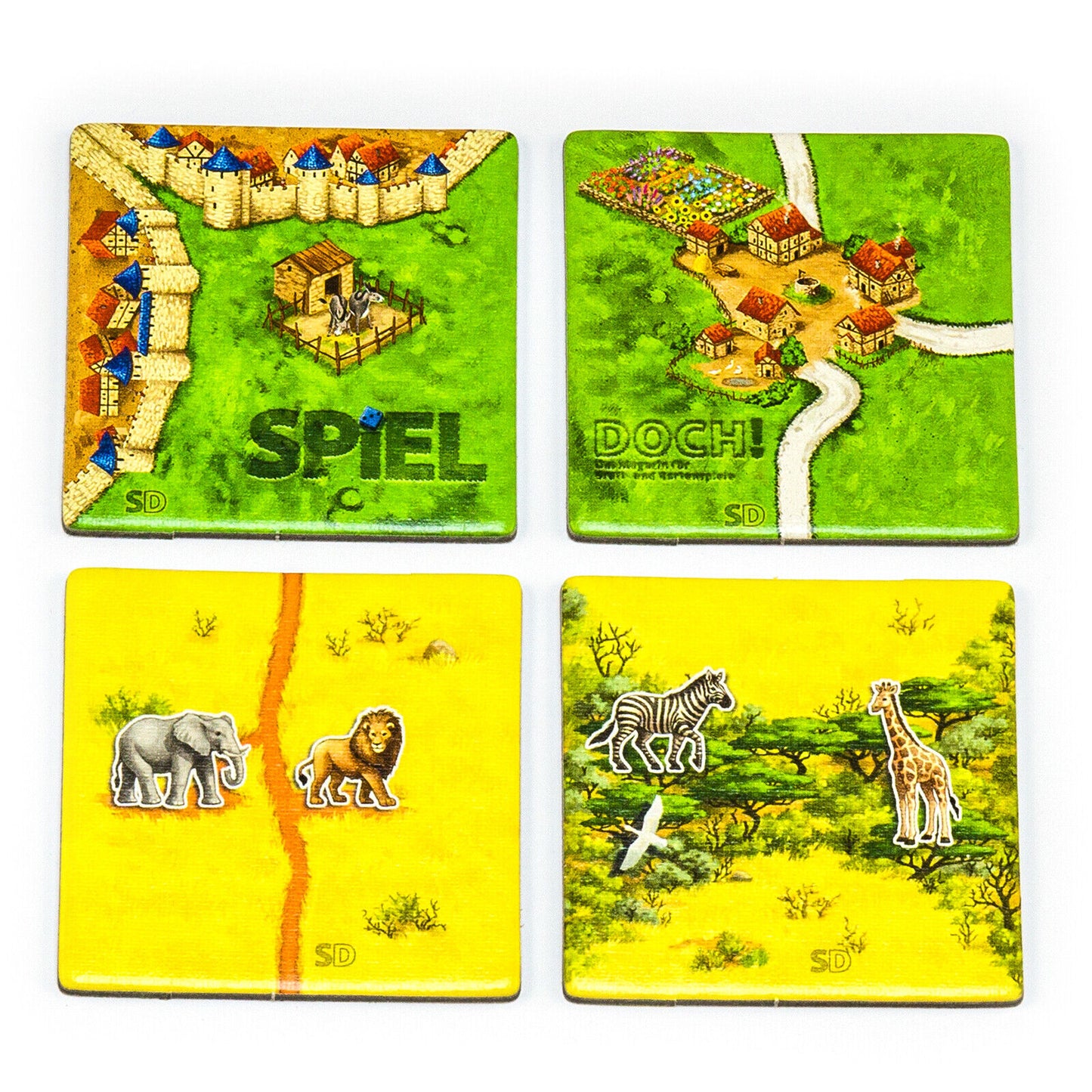 Carcassonne - 4 tuiles supplémentaires du jeu Oui ! 2/2018