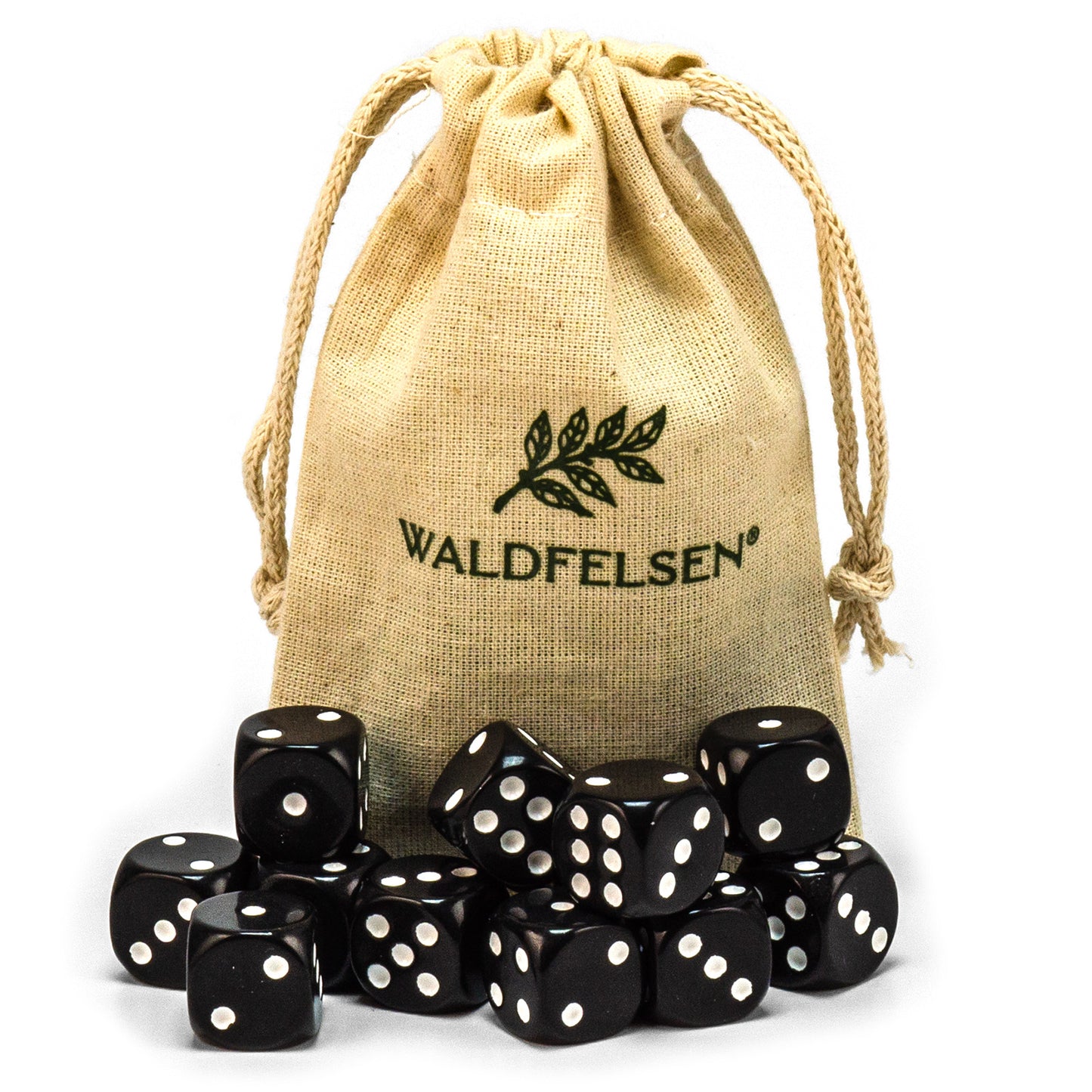 6-50 Standard Würfel 16 mm Stoffbeutel Spielwürfel Würfelset Säckchen 6-seitig