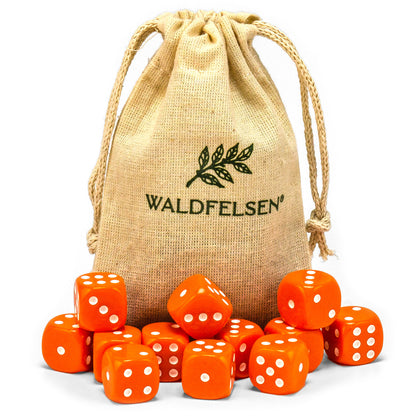 6-50 Standard Würfel 16 mm Stoffbeutel Spielwürfel Würfelset Säckchen 6-seitig