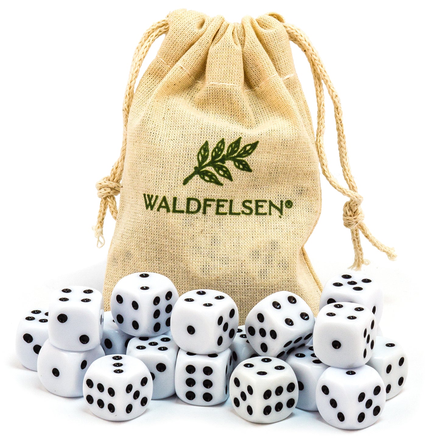 6-50 Standard Würfel 16 mm Stoffbeutel Spielwürfel Würfelset Säckchen 6-seitig