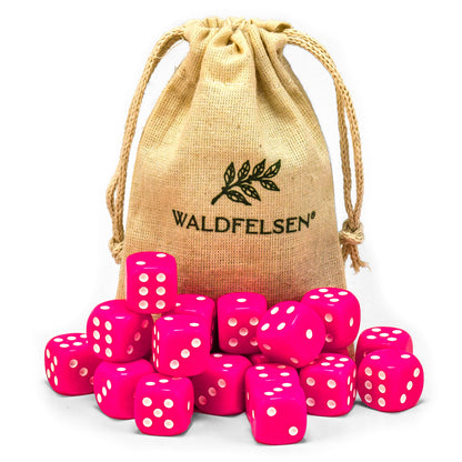 6-50 Standard Würfel 16 mm Stoffbeutel Spielwürfel Würfelset Säckchen 6-seitig