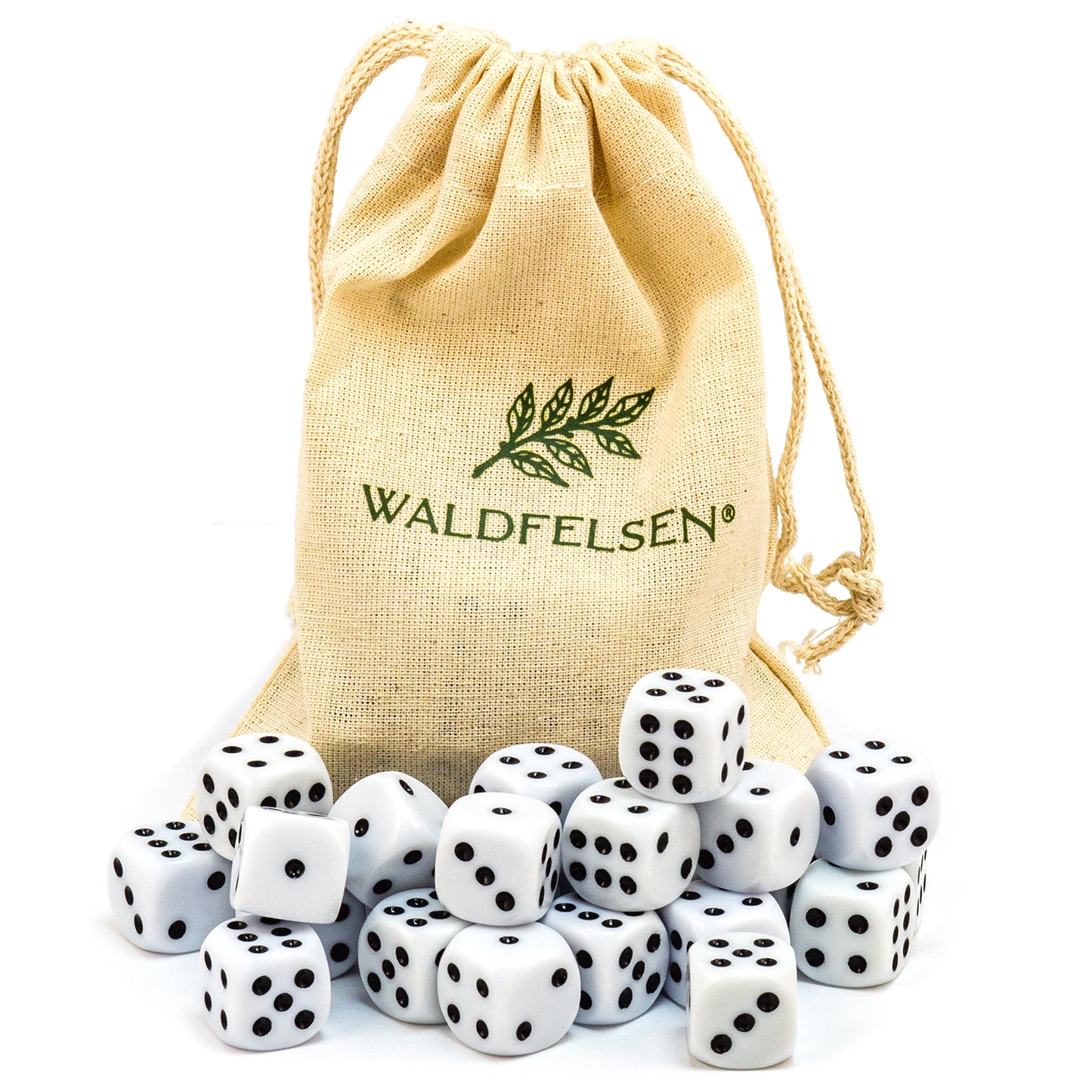 6-50 Standard Würfel 16 mm Stoffbeutel Spielwürfel Würfelset Säckchen 6-seitig