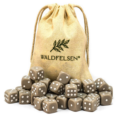 6-50 Standard Würfel 16 mm Stoffbeutel Spielwürfel Würfelset Säckchen 6-seitig