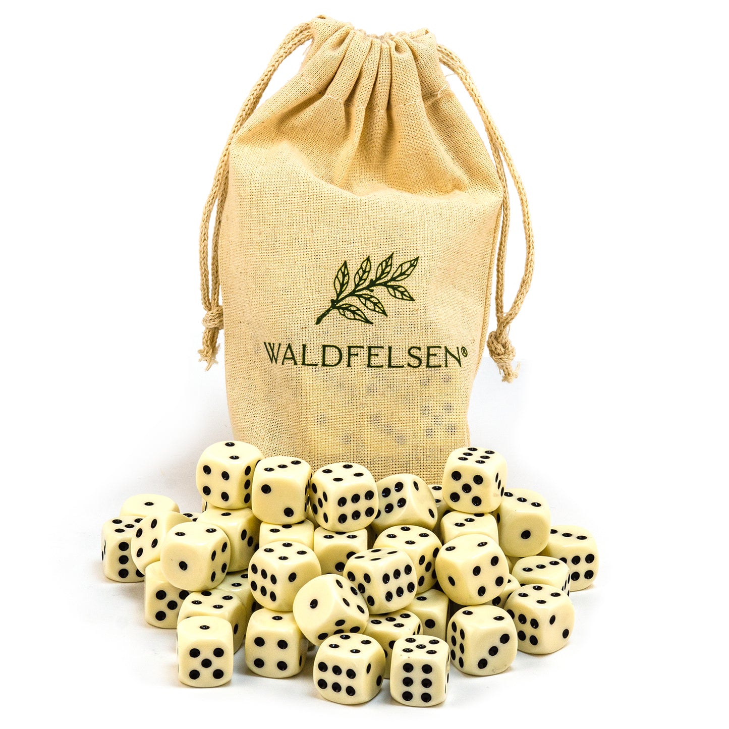 6-50 Standard Würfel 16 mm Stoffbeutel Spielwürfel Würfelset Säckchen 6-seitig