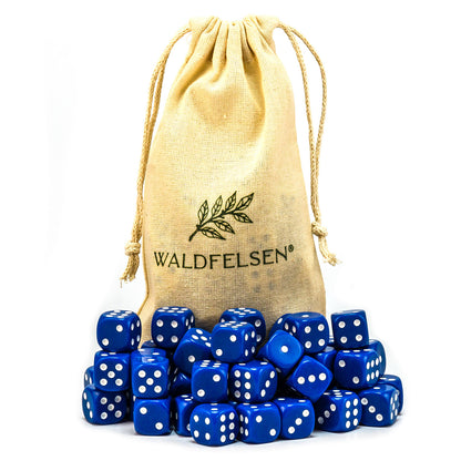 6-50 Standard Würfel 16 mm Stoffbeutel Spielwürfel Würfelset Säckchen 6-seitig