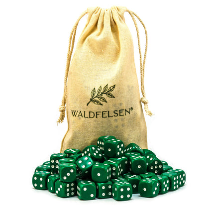 6-50 Standard Würfel 16 mm Stoffbeutel Spielwürfel Würfelset Säckchen 6-seitig