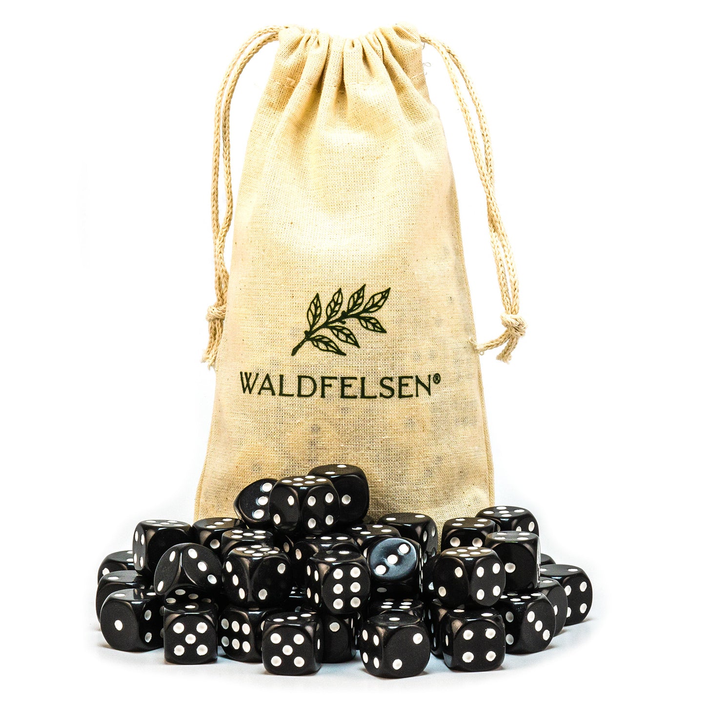 6-50 Standard Würfel 16 mm Stoffbeutel Spielwürfel Würfelset Säckchen 6-seitig