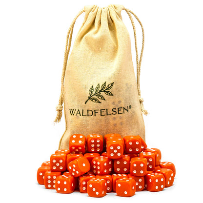 6-50 Standard Würfel 16 mm Stoffbeutel Spielwürfel Würfelset Säckchen 6-seitig