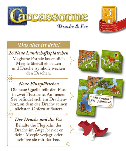 Carcassonne – 3. Burgfräulein und Drache