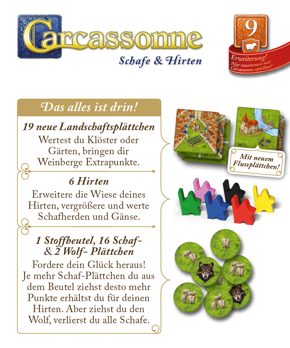 Carcassonne – 9. Schafe und Hügel
