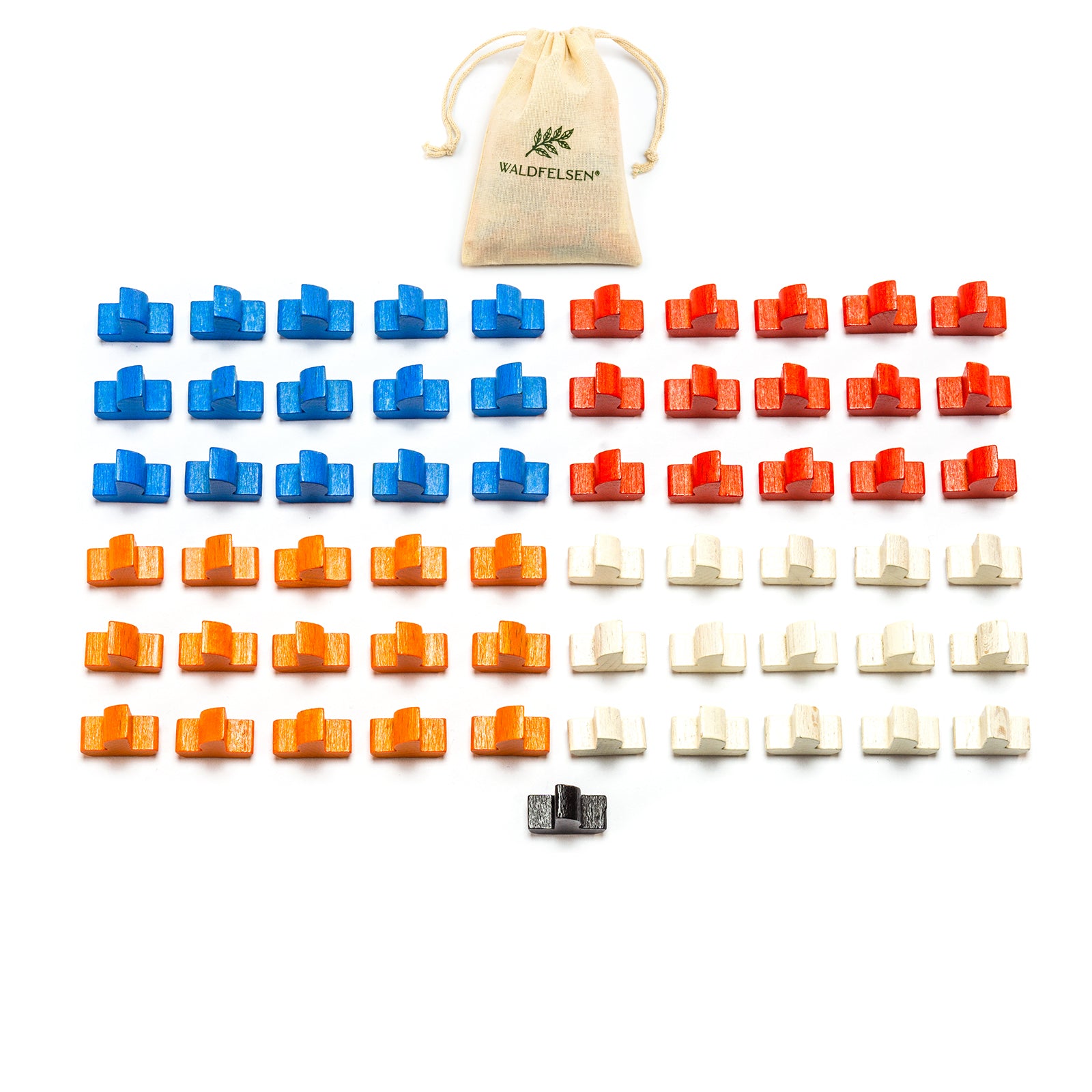 Figurines en bois Settlers - ensembles pour 4 joueurs