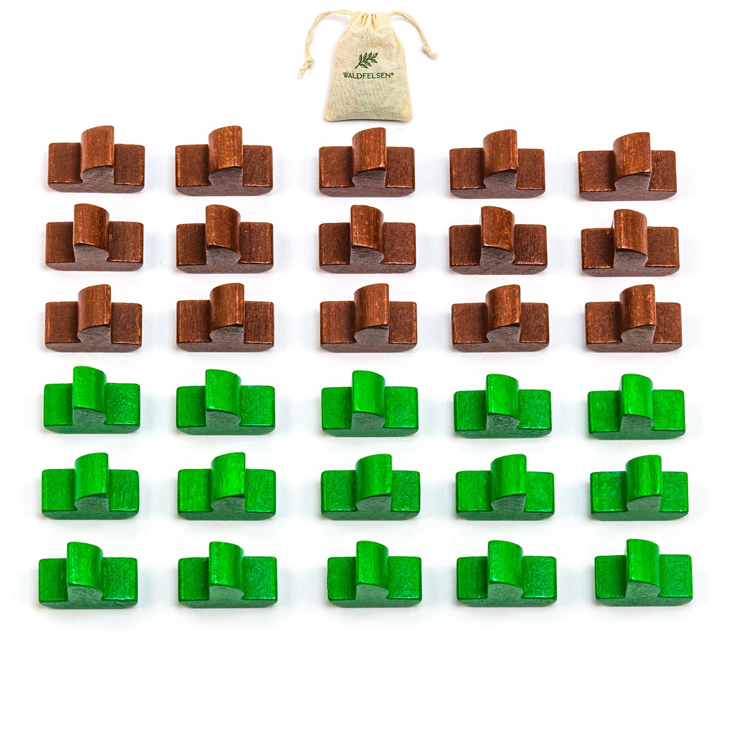 Settlers wooden figures - sets for 2 players