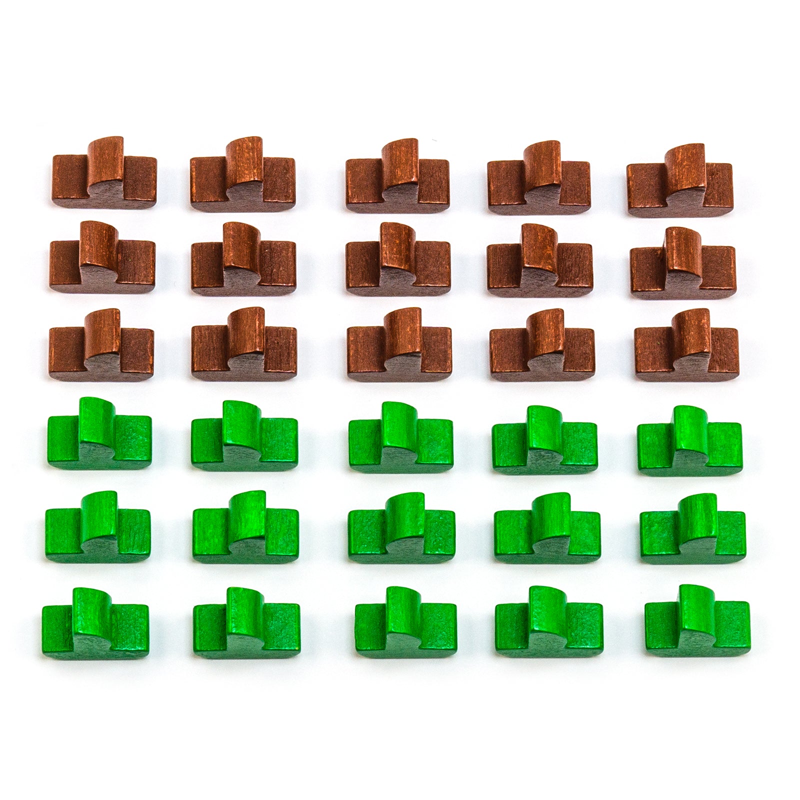 Settlers wooden figures - sets for 2 players