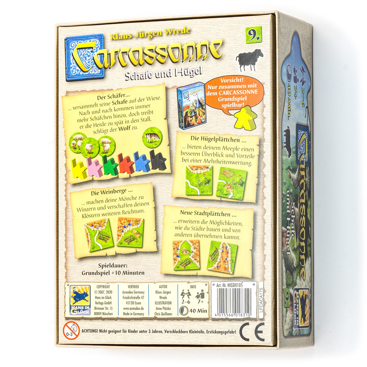 Carcassonne – 9. Schafe und Hügel