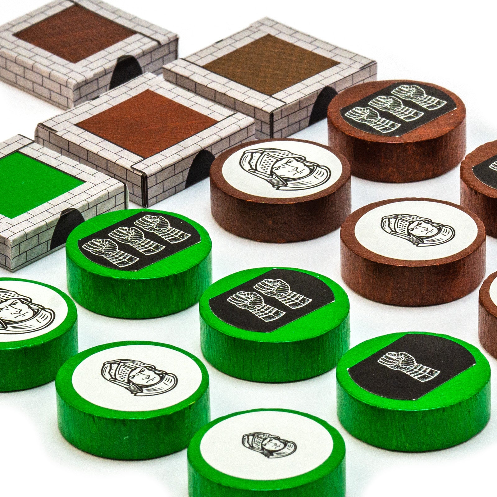 Settlers wooden figures - sets for 2 players