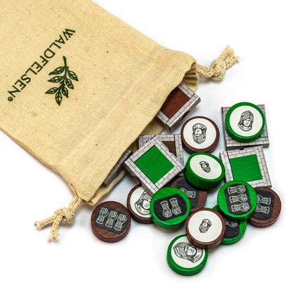 Settlers wooden figures - sets for 2 players