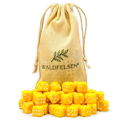 6-50 Standard Würfel 16 mm Stoffbeutel Spielwürfel Würfelset Säckchen 6-seitig