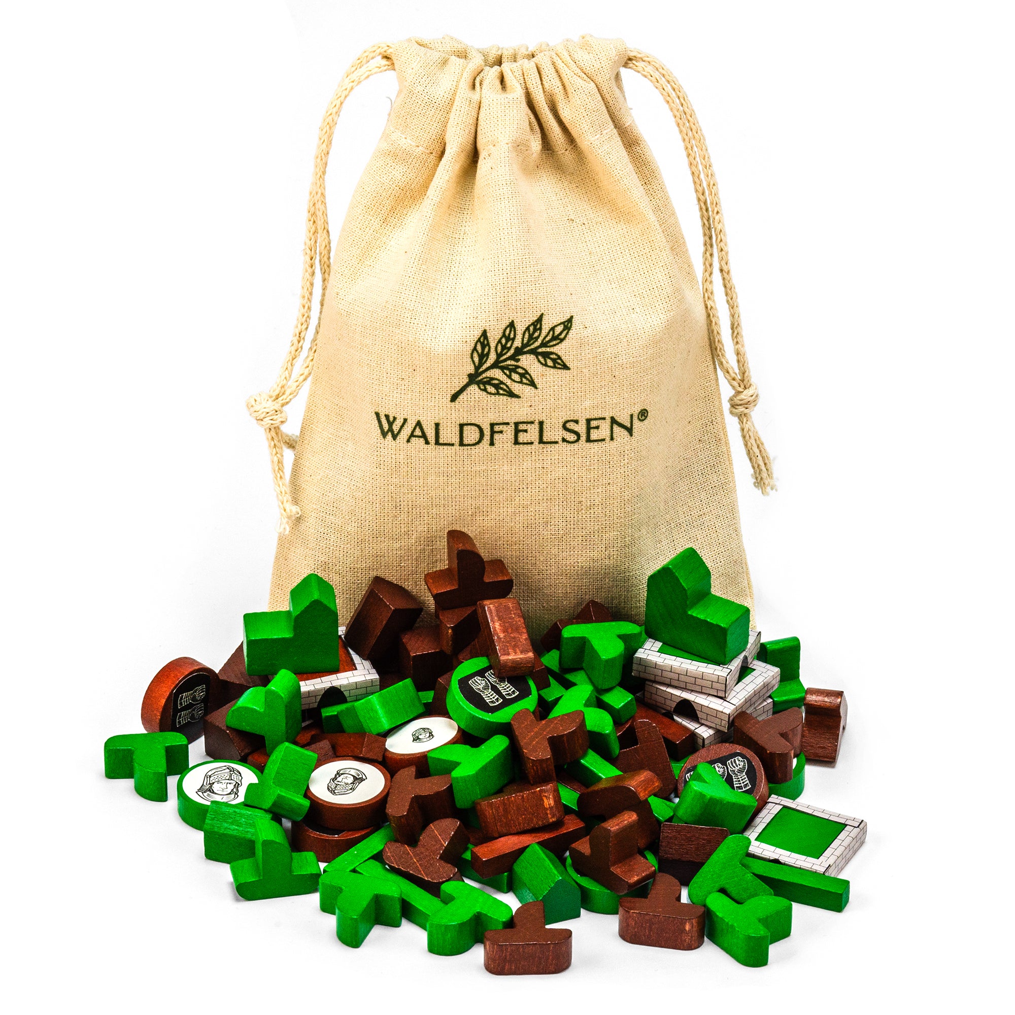 Settlers wooden figures - sets for 2 players
