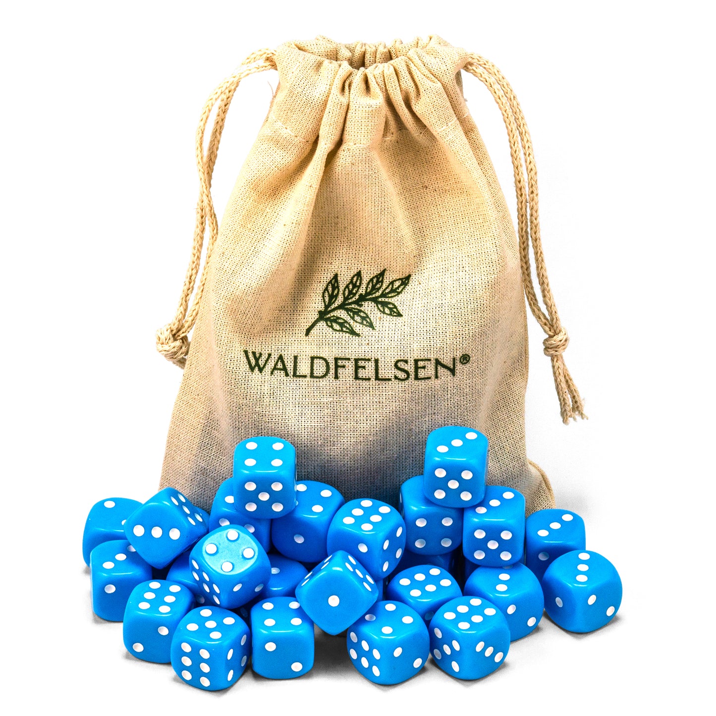 6-50 Standard Würfel 16 mm Stoffbeutel Spielwürfel Würfelset Säckchen 6-seitig