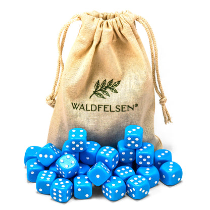 6-50 Standard Würfel 16 mm Stoffbeutel Spielwürfel Würfelset Säckchen 6-seitig