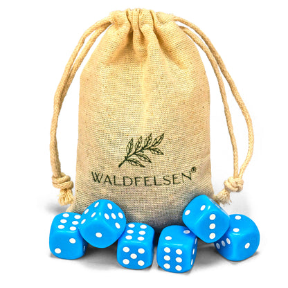 6-50 Standard Würfel 16 mm Stoffbeutel Spielwürfel Würfelset Säckchen 6-seitig