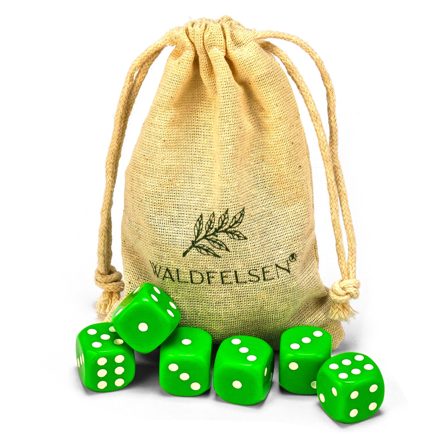 6-50 Standard Würfel 16 mm Stoffbeutel Spielwürfel Würfelset Säckchen 6-seitig