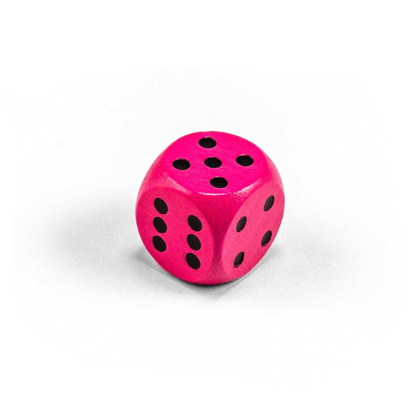 wooden dice with black eyes (16 mm)