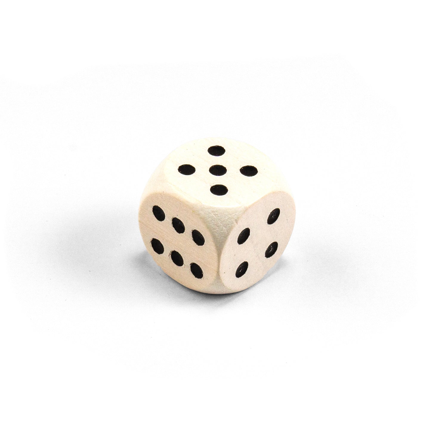 wooden dice with black eyes (16 mm)