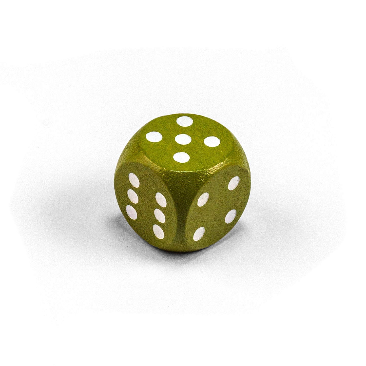 wooden dice with white eyes (16 mm)