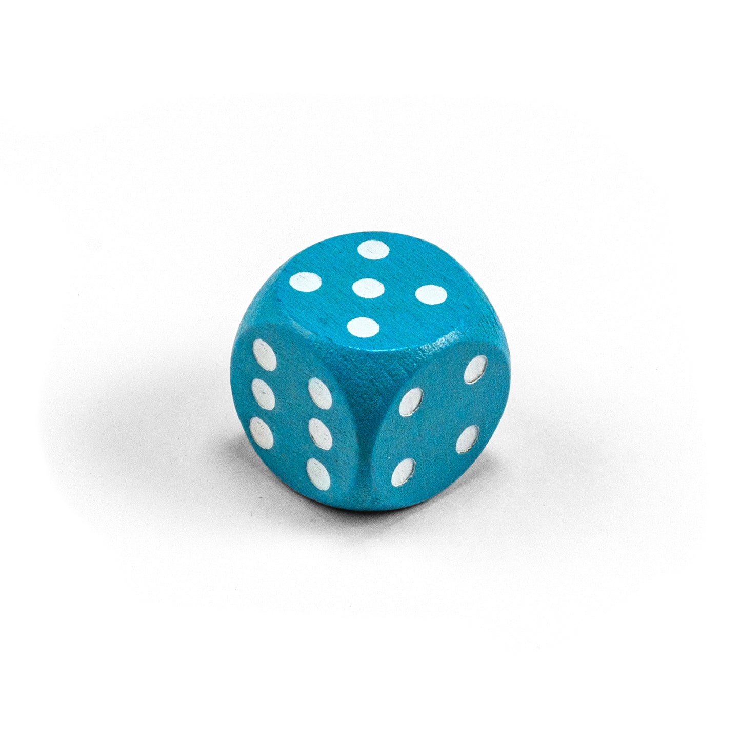 wooden dice with white eyes (16 mm)