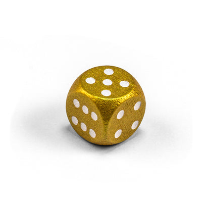 wooden dice with white eyes (16 mm)