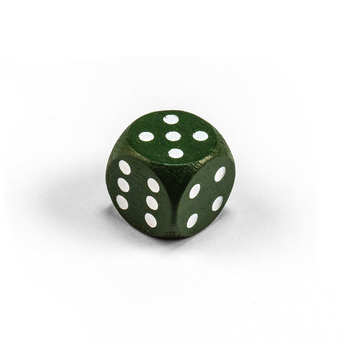 wooden dice with white eyes (16 mm)