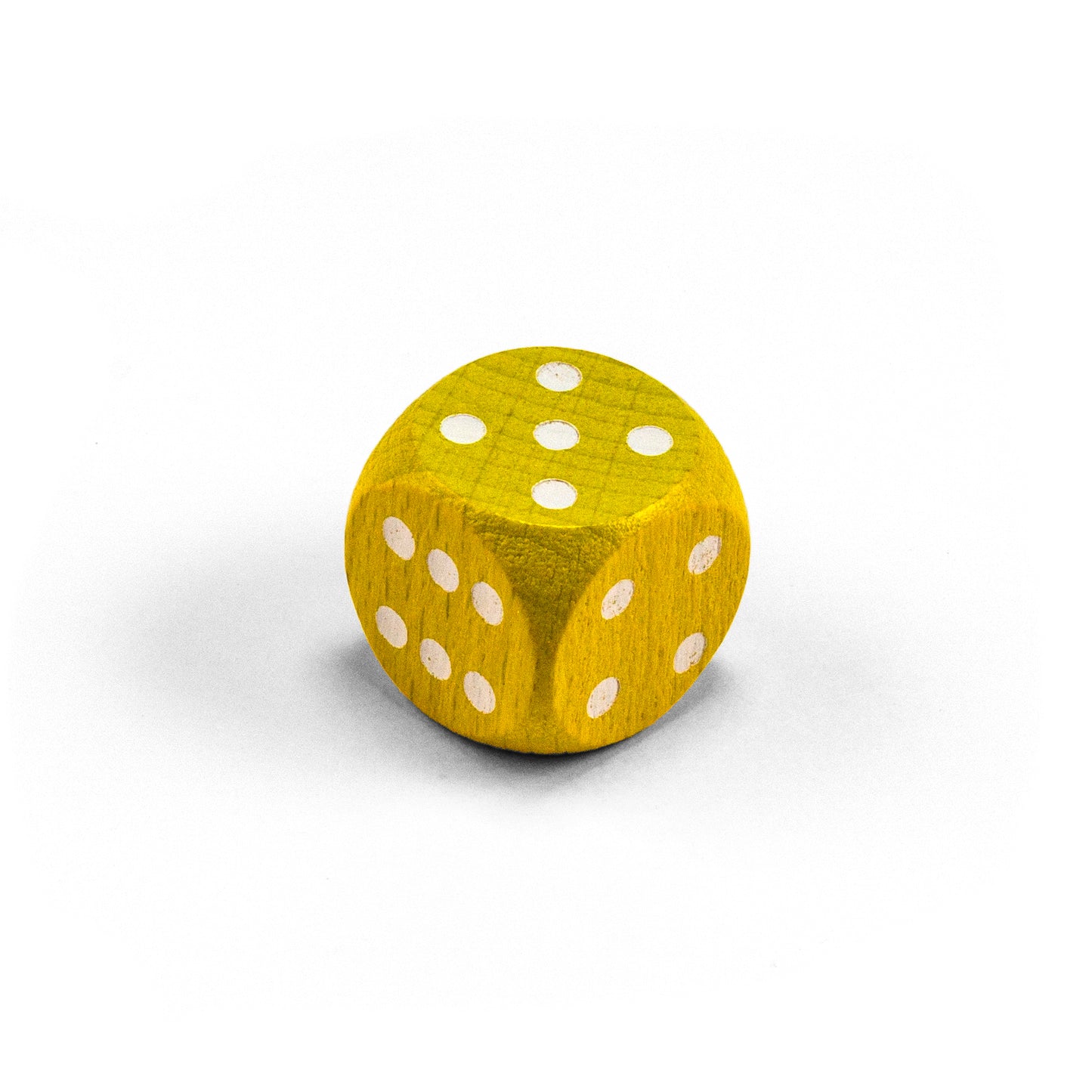 wooden dice with white eyes (16 mm)