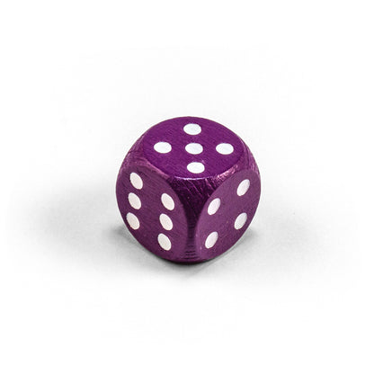 wooden dice with white eyes (16 mm)