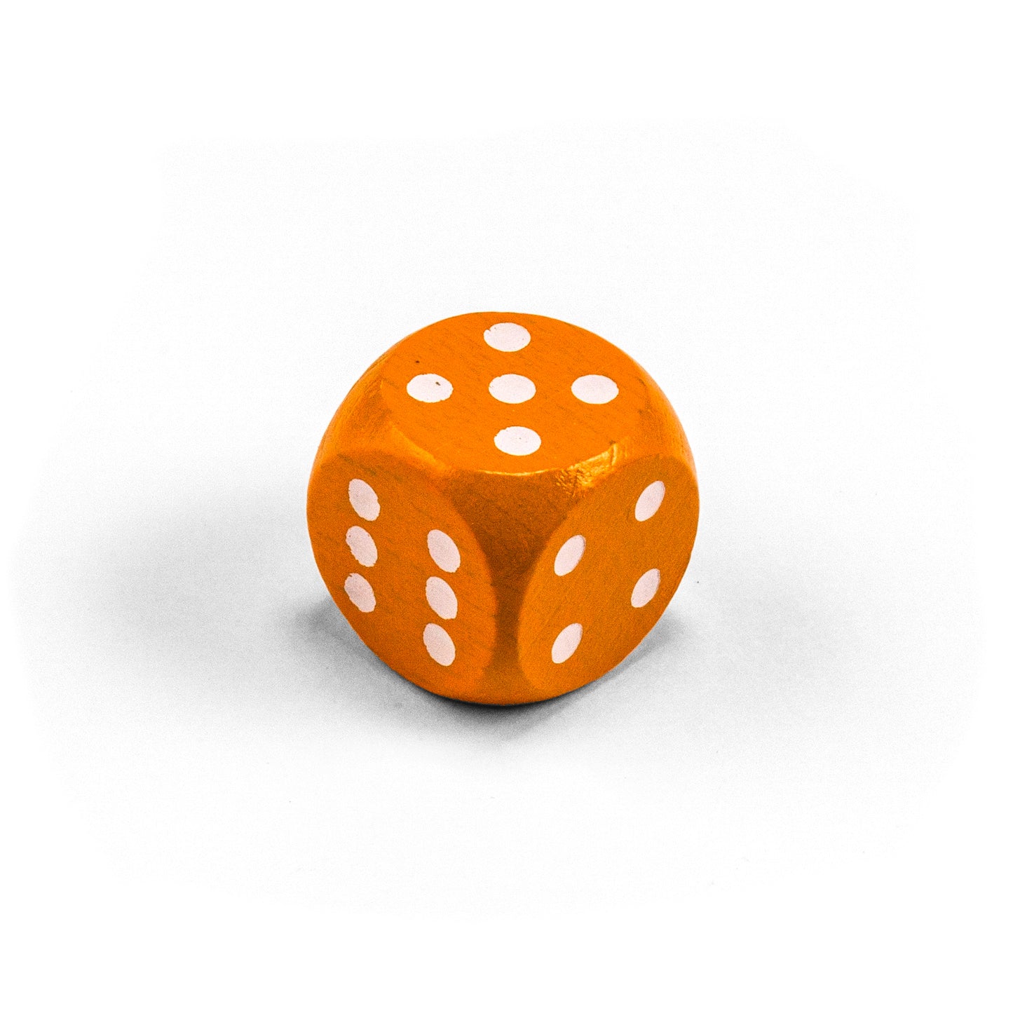 wooden dice with white eyes (16 mm)