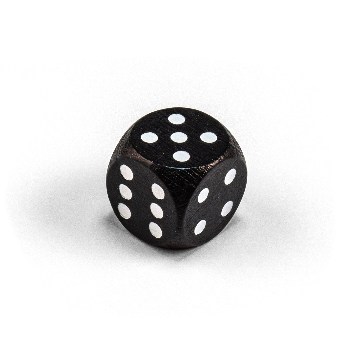 wooden dice with white eyes (16 mm)