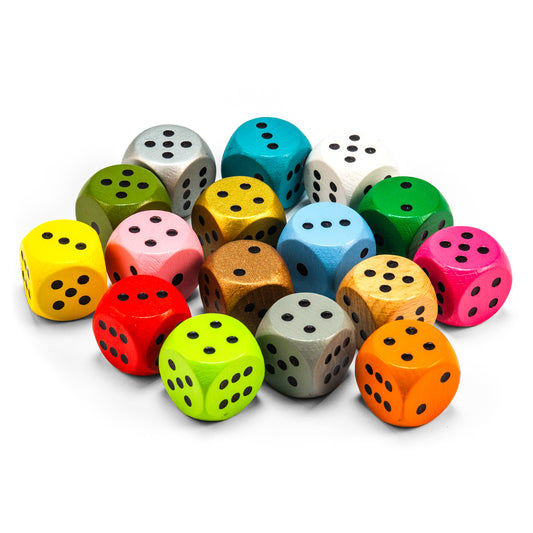 Holzwürfel mit schwarzen Augen (20 mm)