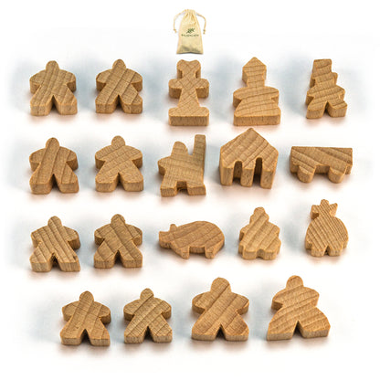 Carcassonne Holzfiguren Komplett-Set