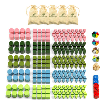 Risiko Holzfiguren - Set für 5 Spieler