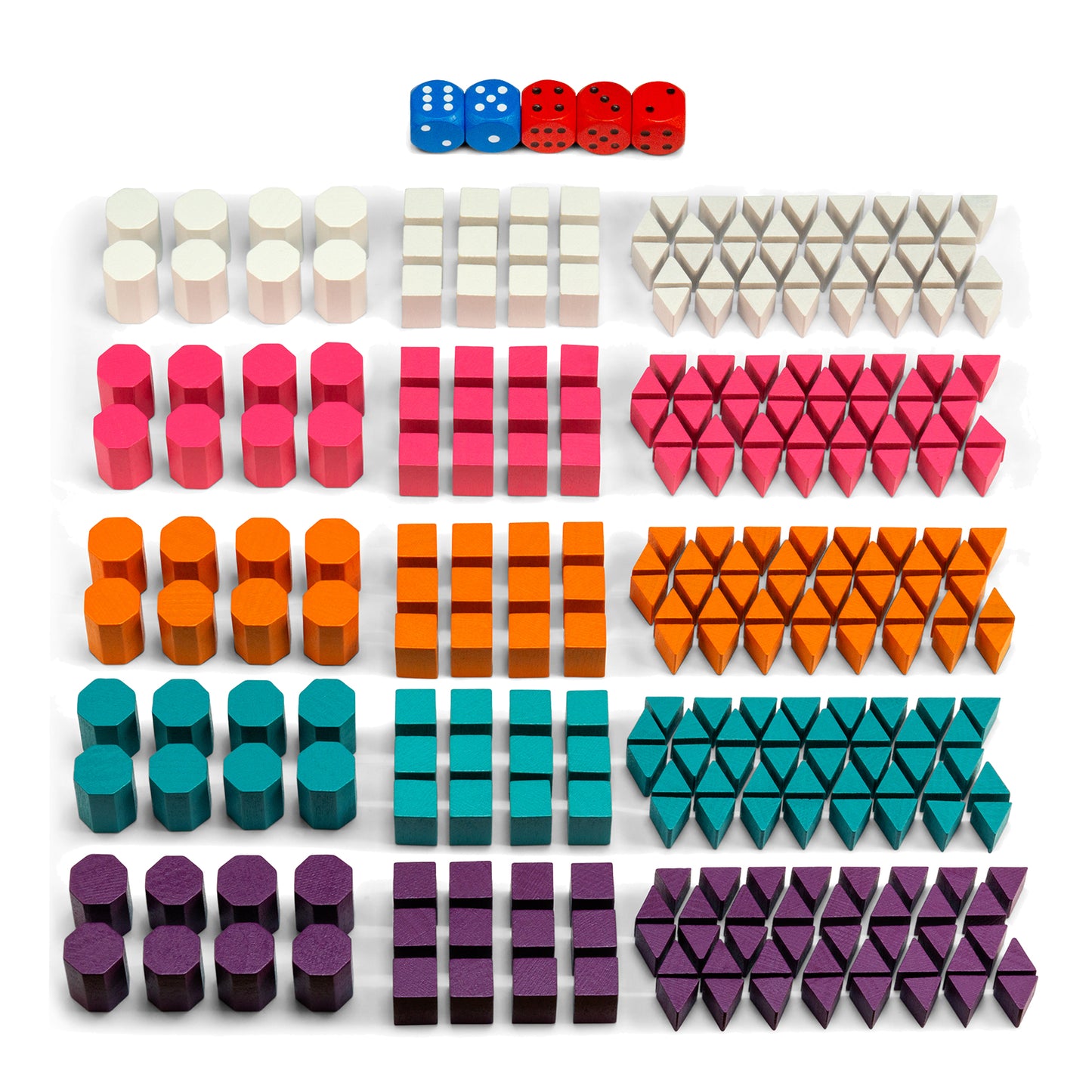 Risiko Holzfiguren - Set für 5 Spieler