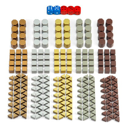 Risiko Holzfiguren - Set für 5 Spieler