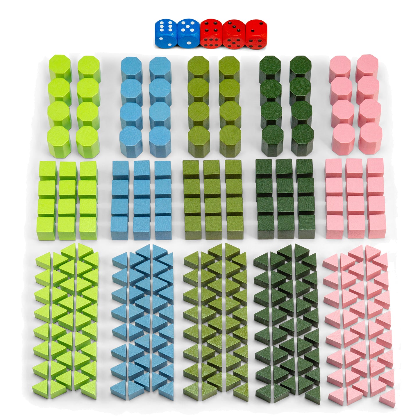 Risiko Holzfiguren - Set für 5 Spieler