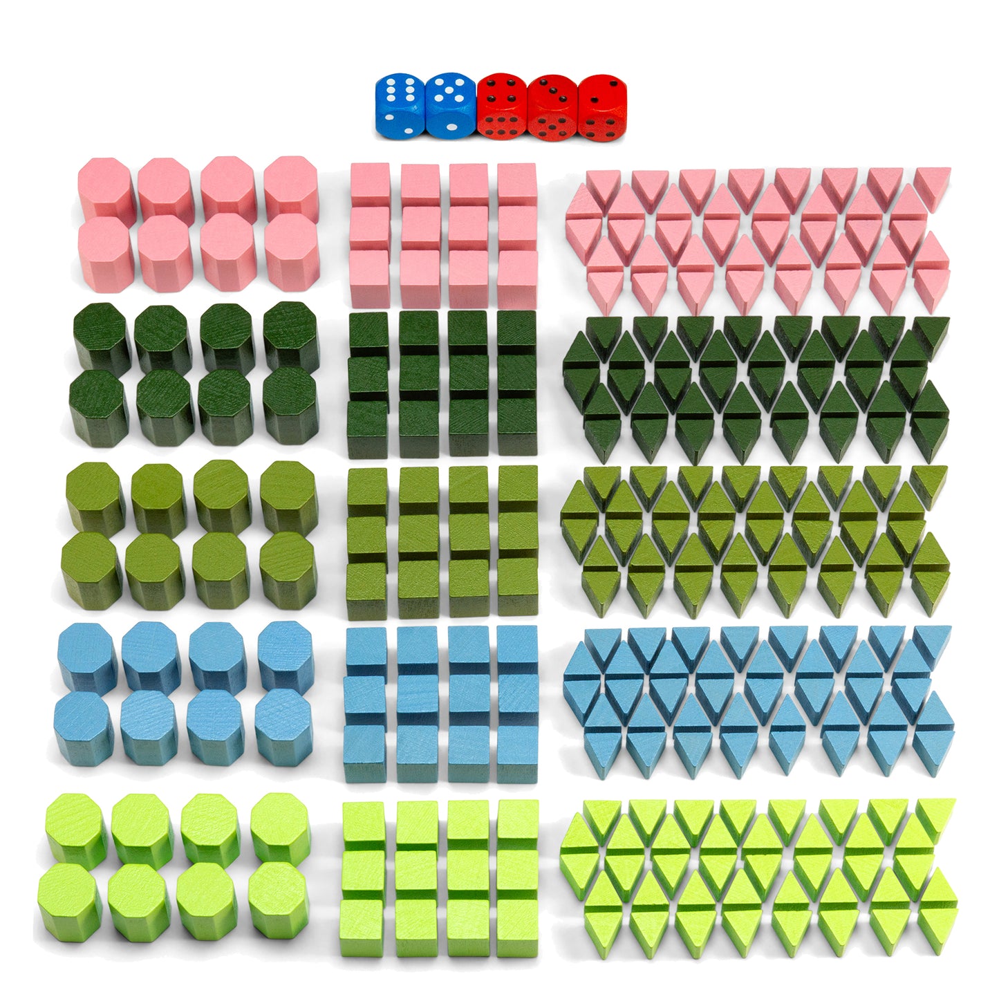 Risiko Holzfiguren - Set für 5 Spieler